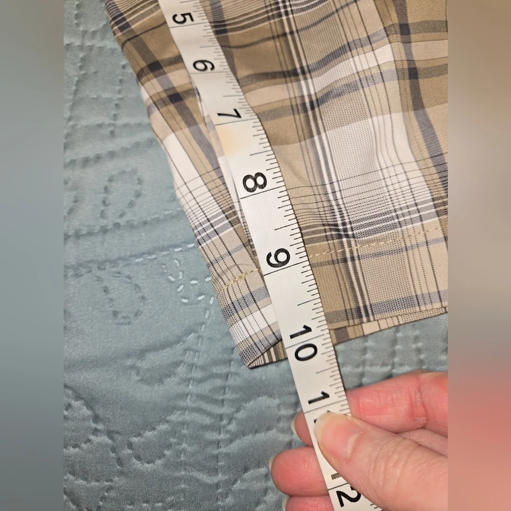 Ben Hogan Performance Men's 34 Plaid Golf Shorts - Gray and Tan